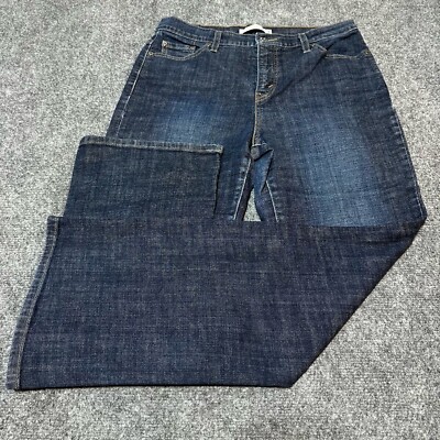 Levis 512 Jeans Womens 12 Short Blue Denim Cotton Blend Bootcut Back Flap Pocket