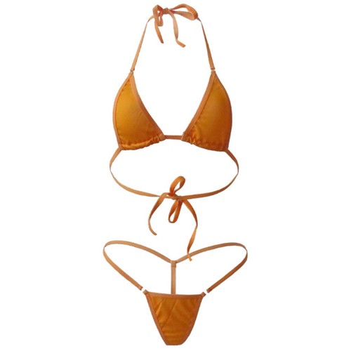 Women Sexy Micro Thong G string Brazilian Mini Top Bra Bottom Bikini Swimwe Sg - Picture 7 of 15