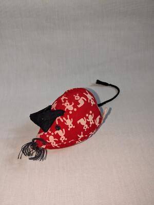 Sigikid Maus Rot Weiss Muster 11cm  Kuscheltier Plüschtier Stofftier Ratte