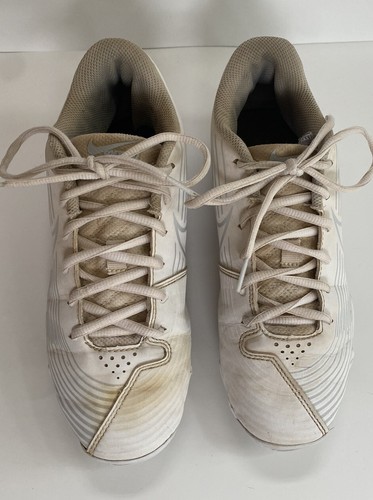 Nike Hyperdiamond Fast Flex 3 White Softball Cleats Y Sz 4.5 AO7920-102 W Sz 6 - Picture 3 of 9