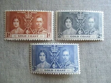 Gols Coast, Scott# 112-114, MNH