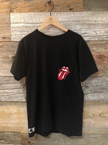 AUTH CHROME HEARTS BLACK TONGUE T SHIRT 