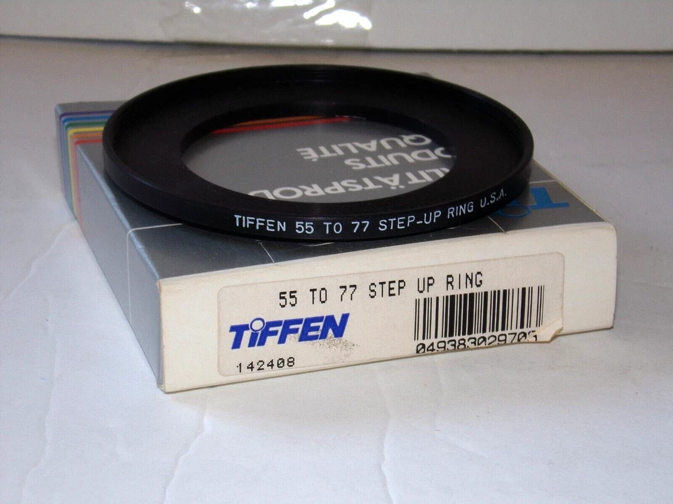 Tiffen 55 mm to 77 mm Step Up Ring   New but old stock - Image 2 of 2