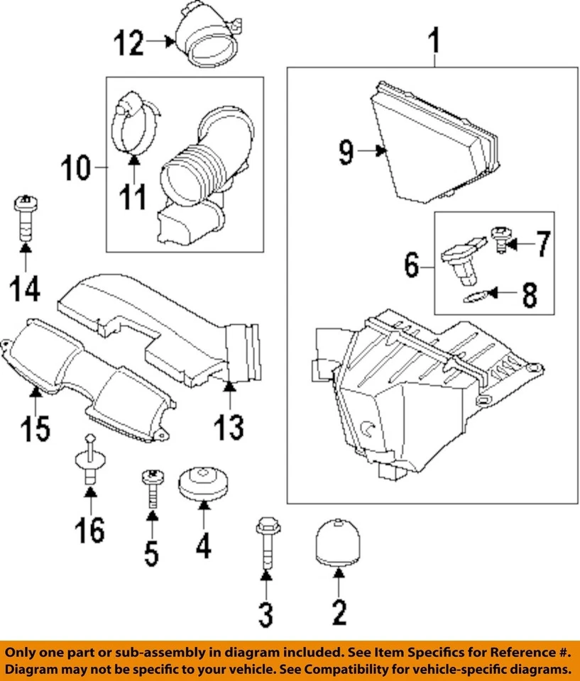 Used Air Cleaner Assembly fits: 2011 Bmw 128I 3.0 Grade A - Image 3 of 4