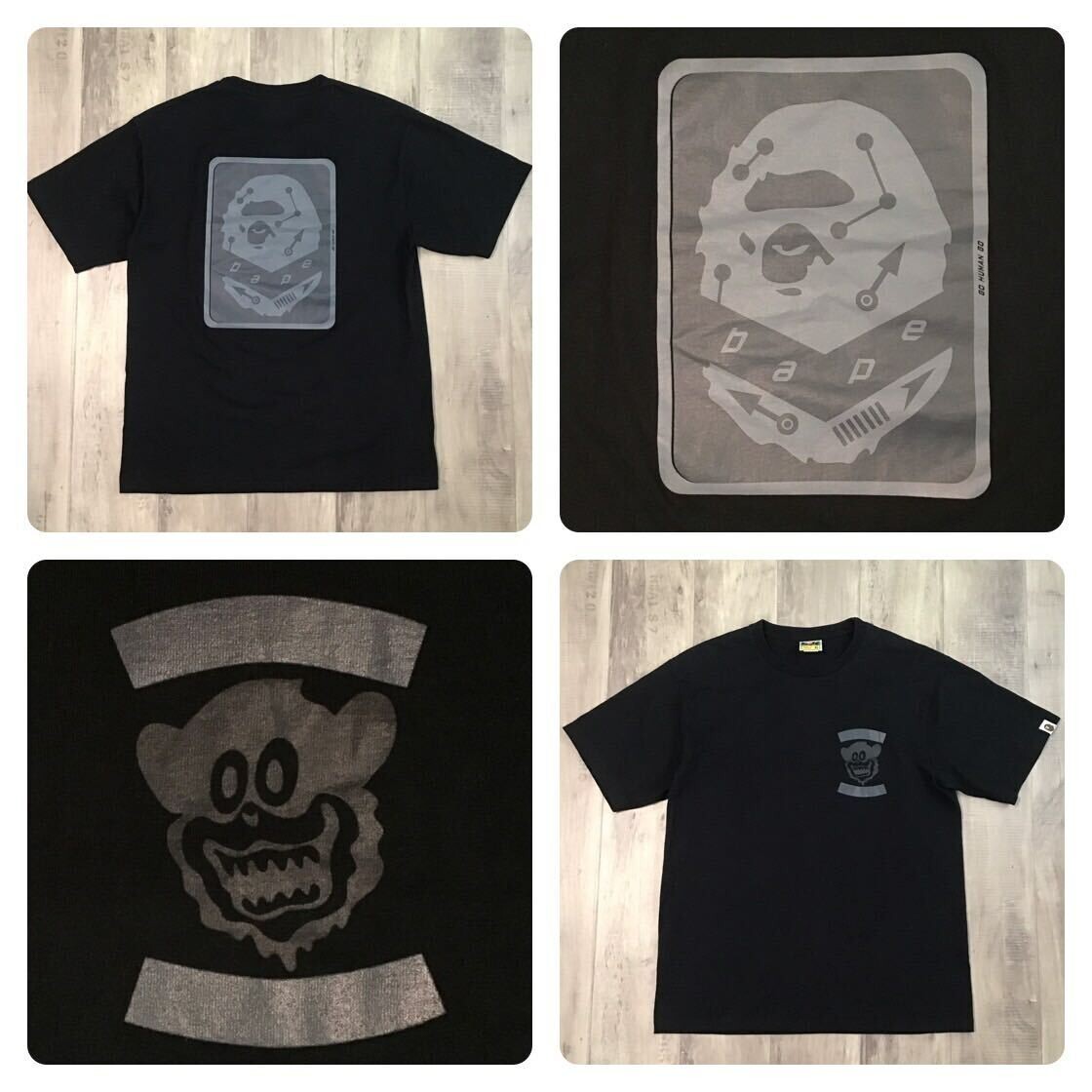 BAPE LOGO T-shirt black A Bathing Ape Size XL | eBay
