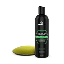 TriNova Plastic & Trim Restorer - Shines & Darkens Worn Out Plastic Vinyl Rubber