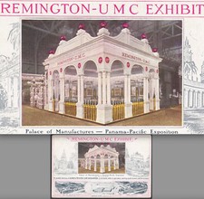 Remington Firearms 1915 Exhibit Pan-Pac Amunition Factory Advertising PostCard