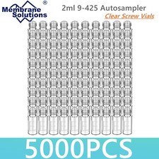 5000PCS Lab 2mL Autosampler Vials HPLC GC 9-425 Screw Top Clear Glass Bottles US