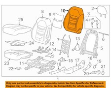 GM OEM 2019 Volt Seats Tracks Driver Seat Components-Seat Back Cover 84209253