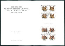 DEUTSCHE POST WEIHNACHTS-KARTE 1993 POSTDIENST PRESSESTELLE !!! z4486