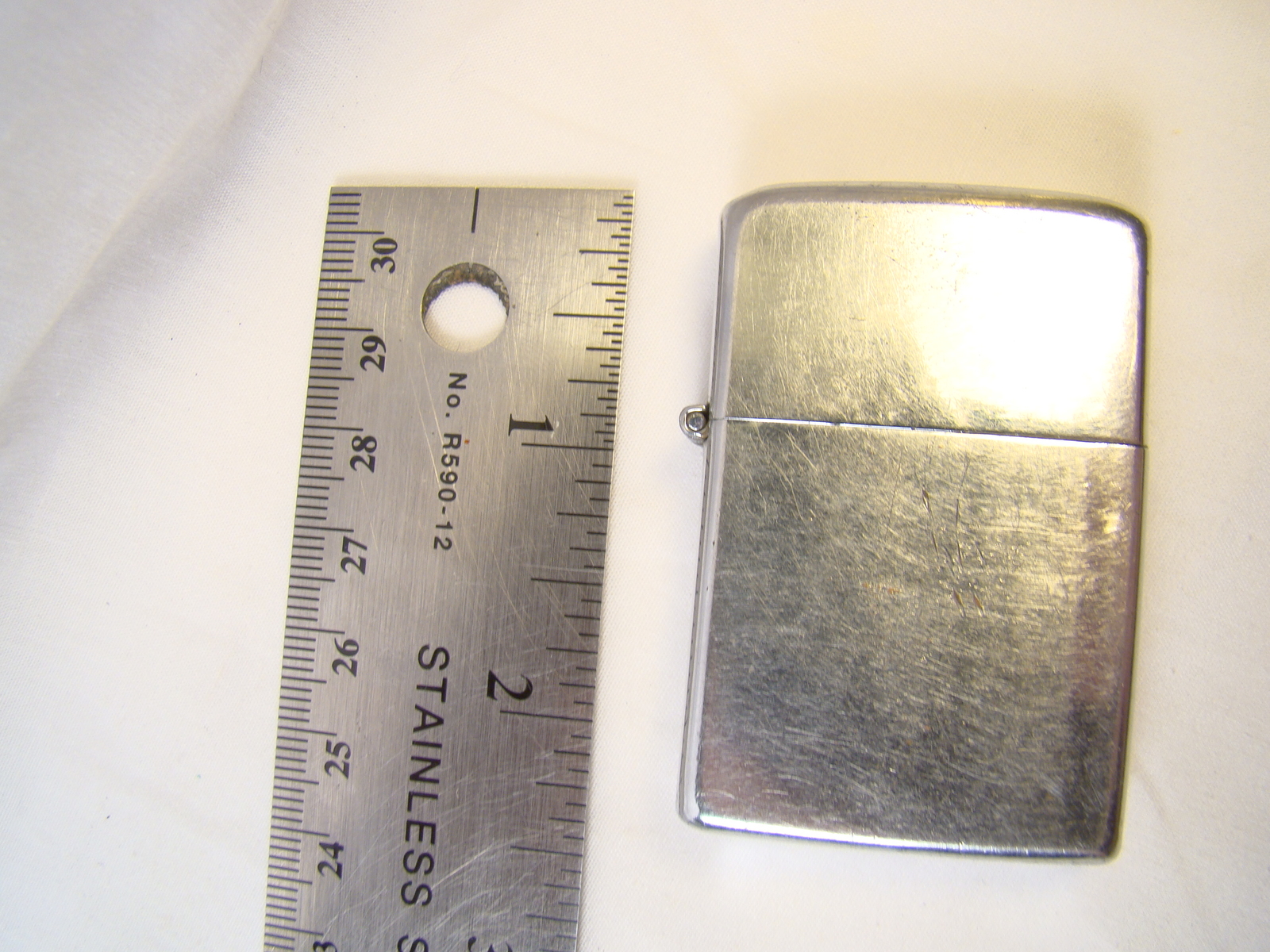 Vintage Willow Brushed Chrome Flip Top Lighter Sparking Well