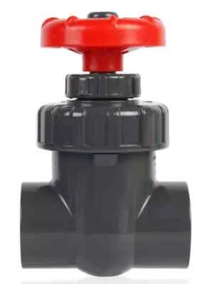 MODULAR MARINE 1" PVC gate valve sch80 socket slip x slip
