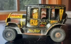 Vintage "Old Jalopy" Pressed-Tin Litho Friction Toy by MARX Toys, WORKS, ca 50s