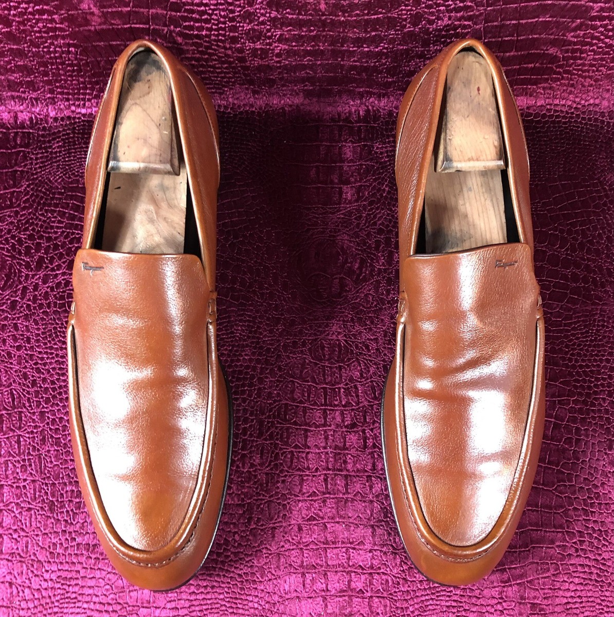 Mens Vicuña Brown Ferragamo Leather Loafers Sz 9.5 D US Made In ITALY $960 Mens Vicuña Brown Ferragamo Leather Loafers Sz 10.5 D  main image 3