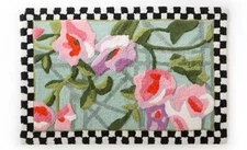 Mackenzie Childs Chelsea Garden Bath Rug 24"x36" Cotton Blend NIP