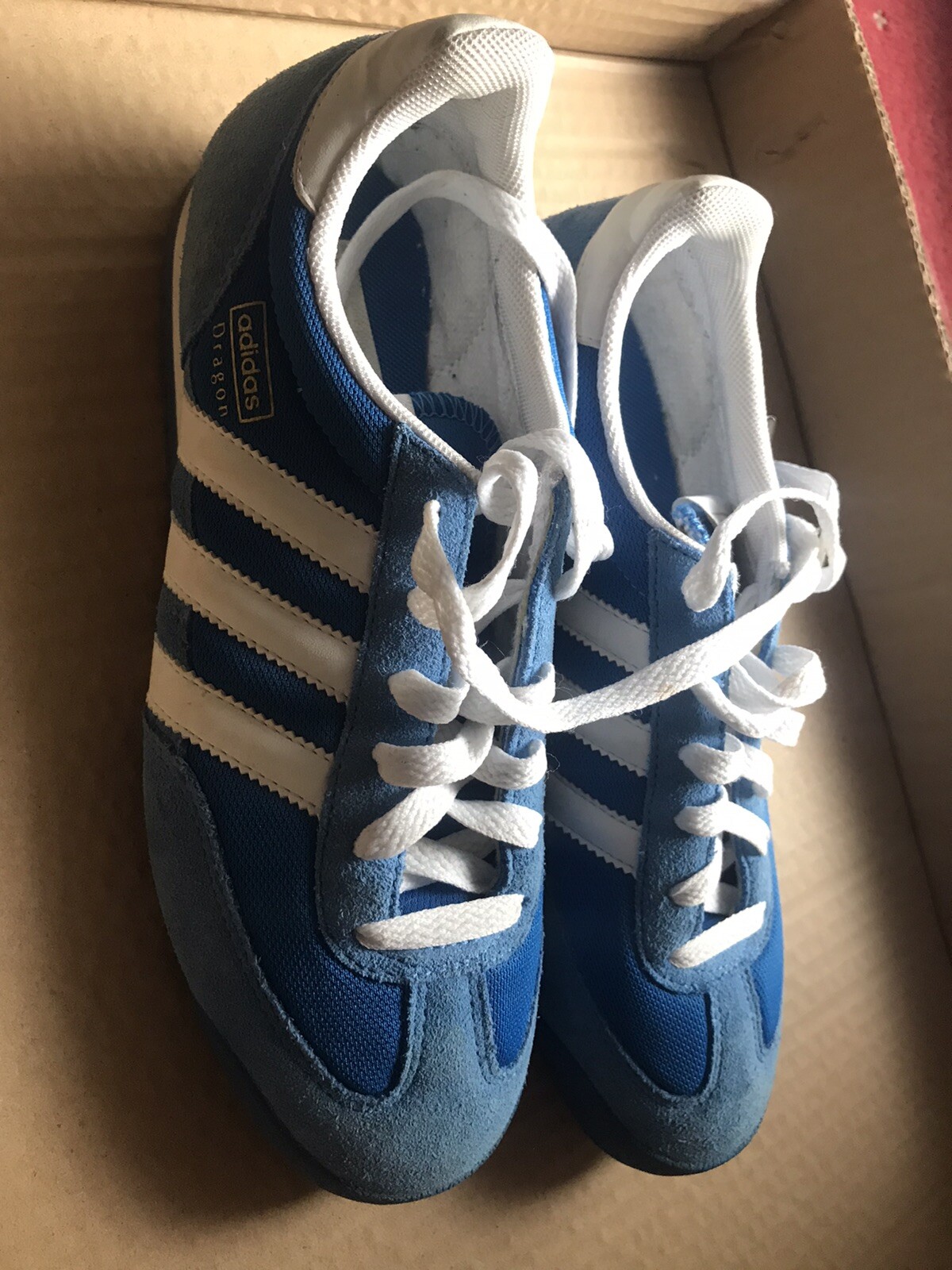 Adidas Dragon Trainers Size Uk 8 casuals Blue Vtg - Picture 9 of 13