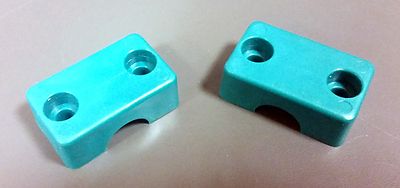 Polypropylene Pipe/Tubes Clamps Green Insulators OD 1/2'' (Lot of 4 pairs)