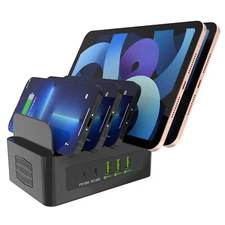 3x QC 3.0+2x PD 18W Fast Charging Station Stand Mount for Cell Phone iPad Tablet
