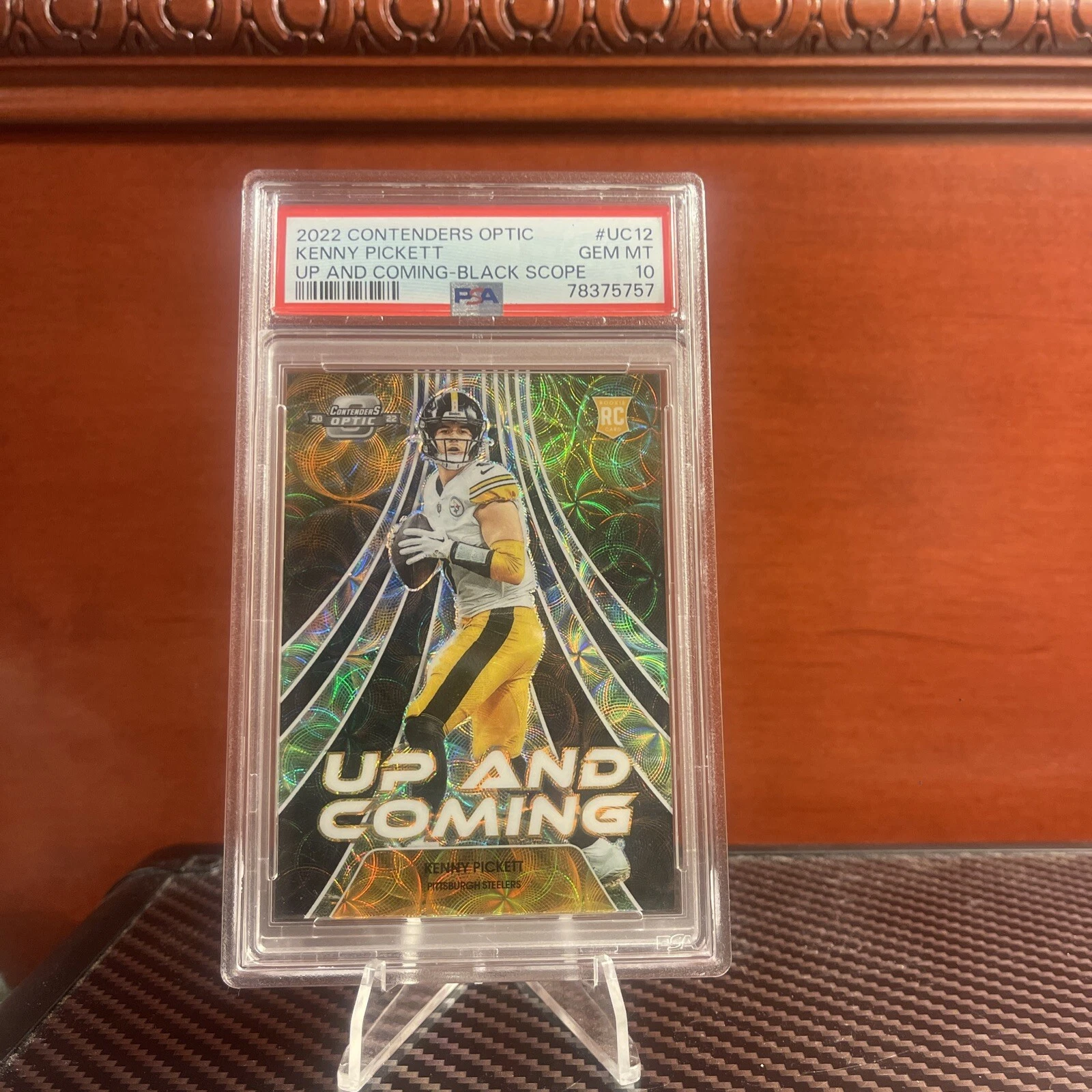 Kenny Pickett Panini Contenders Optic Up and Coming #UC12 Black Scope