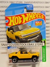 HOT WHEELS 2022 GIALLO GMC HUMMER EV "ELETTRICO" HW#130, NUOVO 1° USCITA MODELLO HW