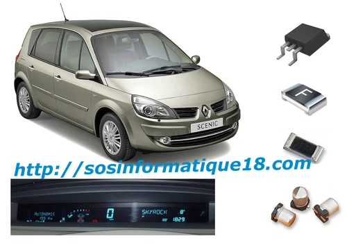Renault Scenic 2 dash instrument panel cluster digital display repair kit
