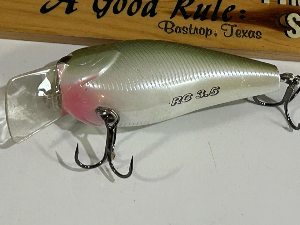 Señuelo de pesca Lucky Craft RC 3.5 cobre verde sábalo 3 1/4" cuadrado Bill Crankbait Foto 3 de 4