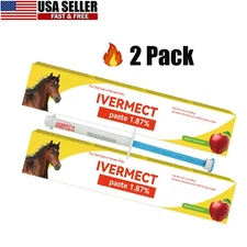 2 Packs Paste Horse Dewormer Apple Flavor Safe Effective Wormer EXP4/2026 US NEW