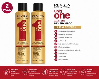 2 Pack Revlon Uniq One All In One Dry Shampoo 10.1 Oz / 300ml Each