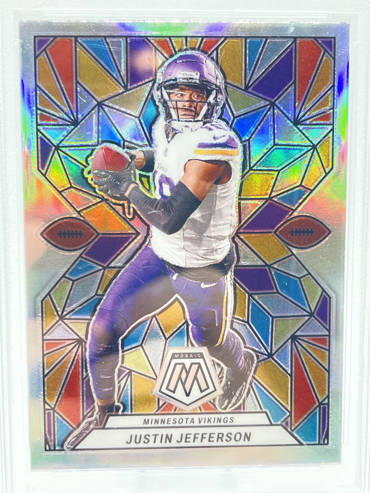 2024 Mosaic Justin Jefferson Stained Glass Case Hit