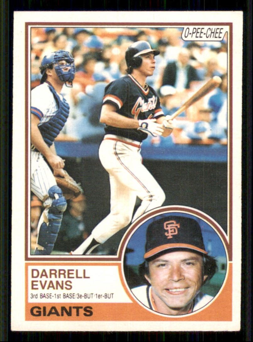 1983 O-Pee-Chee Darrell Evans San Francisco Giants #329