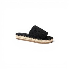 DOLCE VITA Black Plush Women's Karlee Espadrille Slipper, NEW  Size 10