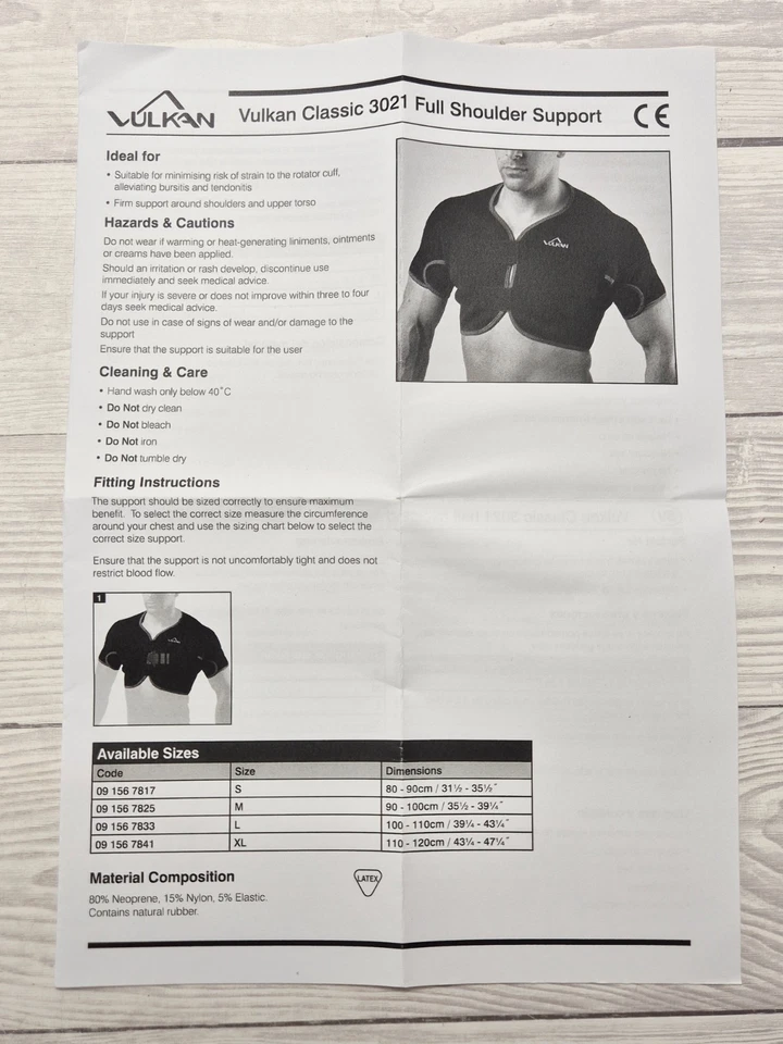VULKAN Classic Full Shoulder Support, Medium, Protection for Recovery - Image 4 of 4