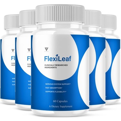 (5 Pack) Flexileaf Joint Support, Flexi Leaf Advanced Health (300 Capsules)