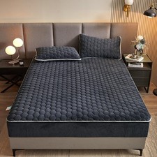 Milk Velvet Fitted Sheet-Cozy Comfy Flannel Bed Sheets - Soft Velvet Fleece F...