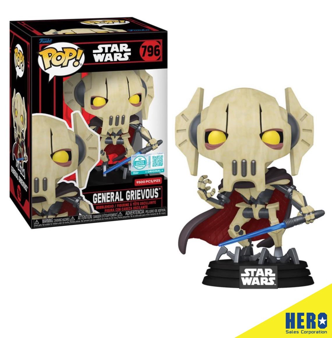 FUNKO STAR WARS GENERAL GRIEVOUS #796 LE 9500 EVEND EXCLUSIVE - IN