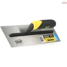 U Notch Trowel Stainless Steel 1/8 in. x 1/8 in. Mortar Spreader for Walls