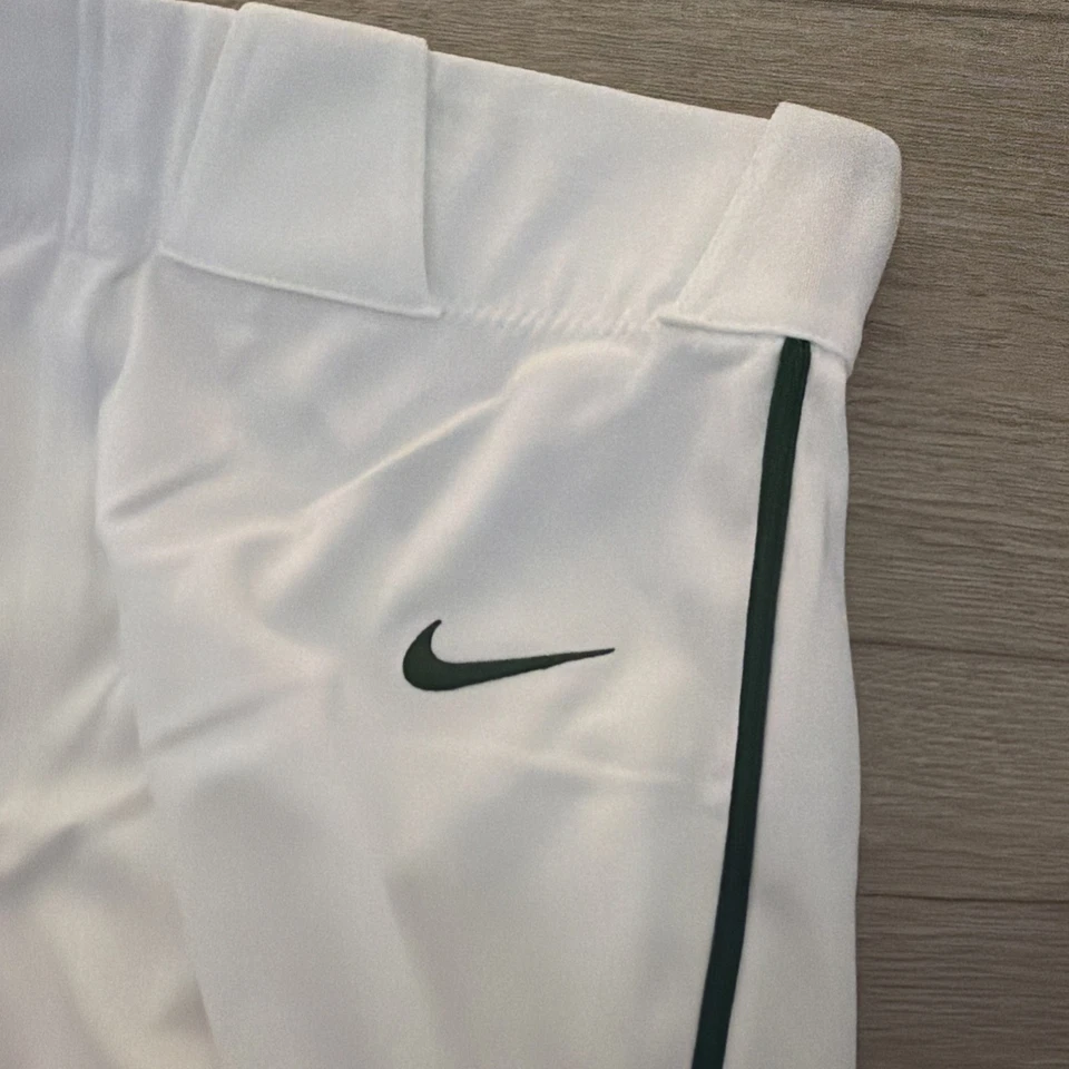 Pantalones de softbol para mujer Nike Vapor 3/4 de largo color blanco/verde GRANDES AV6636-100 Foto 3 de 4