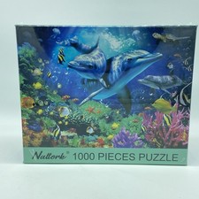 Jigsaw Puzzle 1000 Piece, Dolphin/Ocean, 27x20" New Sealed