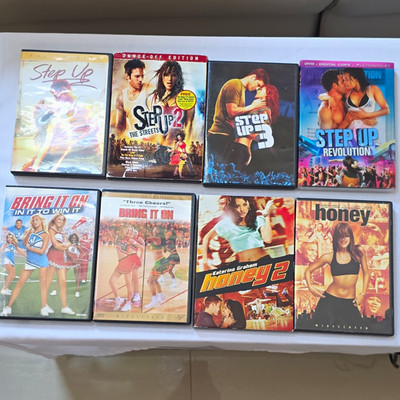 Step Up DVD Movie Lot: Step Up 1-3, Revolution, Bring It On & Honey