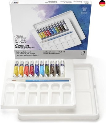 Winsor & Newton 0390646 Cotman Aquarellfarben Set, lebendige Wasserfarben