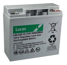 Lucas LSLC22-12 22Ah 12V VRLA AGM Battery
