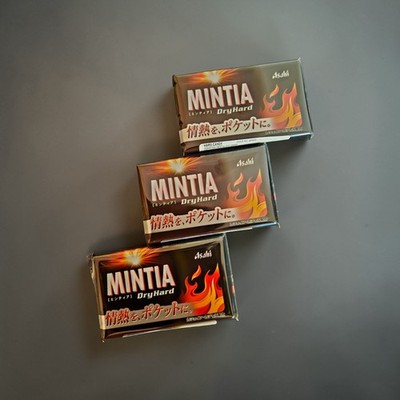 ASAHI Mintia Dry Hard Breath Mint With Caffeine 50 Tablets - Packs of Three (3)