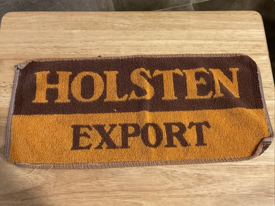 Vintage HOLSTEN EXPORT Bar Towel 17x9  EUC