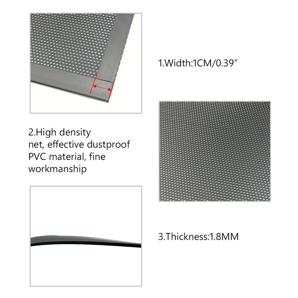 12*12cm/14*14cm/12*24cm PVC Magnetic PC Dust Filter Computer Fan Mesh Net Cover - Image 3 of 4