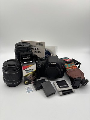 Canon EOS Rebel T5 18.0MP DSLR Camera w/ 18-55mm & 75-300 Lense Kit Bundle