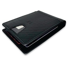 Minimal Bifold Wallet with Metal Money Clip, RFID Blocking Slim Leather Walle...