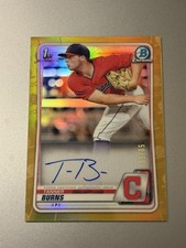 2020 Bowman Draft Chrome Picks Gold Refractor /50 Tanner Burns Auto