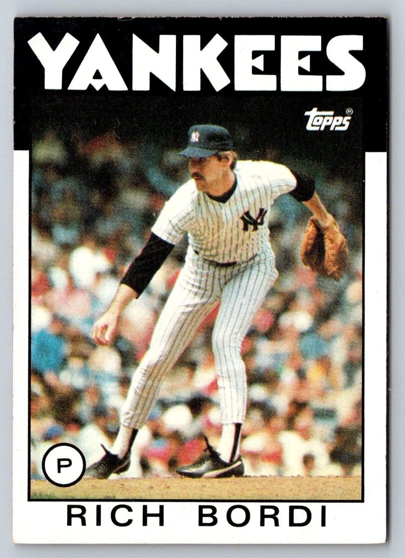 1986 Topps #94 Rich Bordi New York Yankees Baseball Card