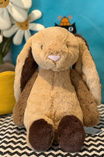 Jellycat Bashful Patchwork Brown Bunny - 100 Authentic - Ship from