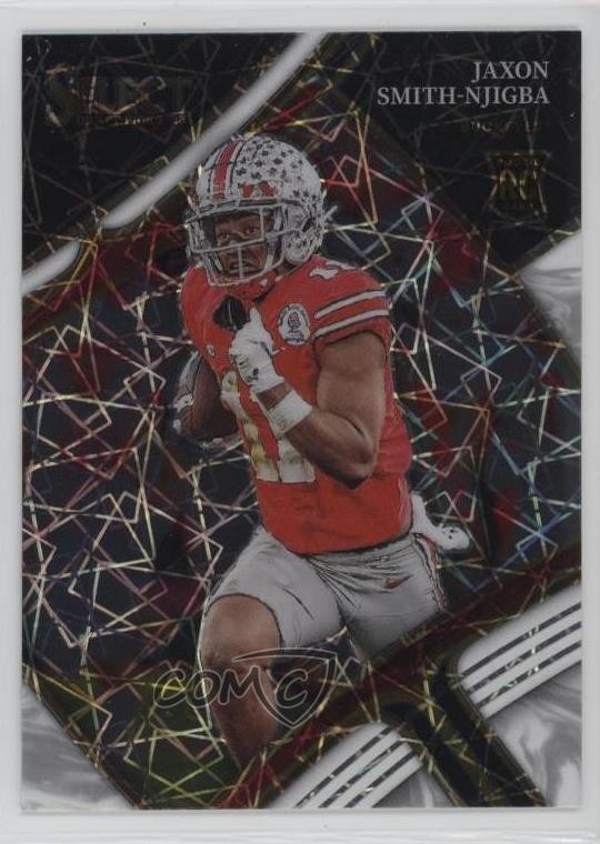 2023 Select Draft Picks White Lazer Prizm Jaxon Smith-Njigba #107 Rookie RC 1a11
